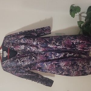 Elegant Pink, Purple, and Silver Women's Coat